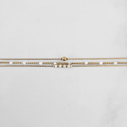 Bracelet triple Anna blanc